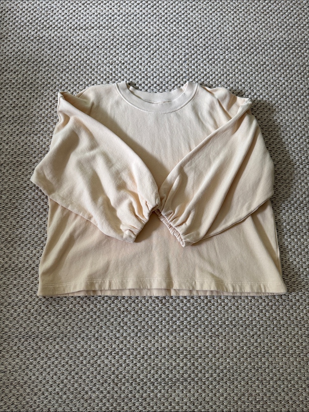 Velvet by Graham & Spencer Cream Balloon Sleeve Pullover